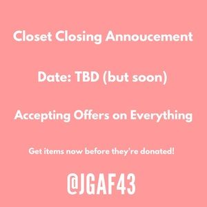 Closing my Poshmark closet - Date TBD